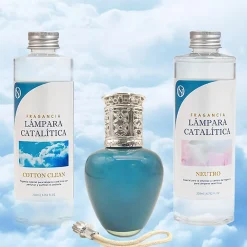 Pack économique Lampe Catalytique Aqua Marina + Parfum Cotton Clean (500 ml) + Nettoyant Neutre (200 ml) + Mèche de Rechange>Mamamanuela