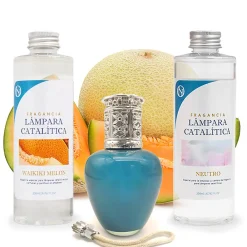 Pack économique Lampe Catalytique Aqua Marina + Parfum Waikiki Melon (500 ml) + Nettoyant Neutre (200 ml) + Mèche de Rechange>Mamamanuela Clearance