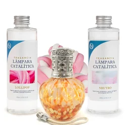 Mamamanuela Pack économique Lampe Catalytique Drops Orange + Parfum Lollipop (500 ml) + Nettoyant Neutre (200 ml) + Mèche de Rechange* Désodorisant Et Parfum D'Ambiance