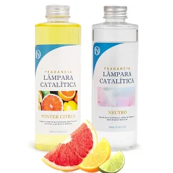 Pack économique Lampe Catalytique Mosaïque Doré + Parfum Winter Citrus (500 ml) + Nettoyant Neutre (200 ml) + Mèche de Rechange><noscript><img width=