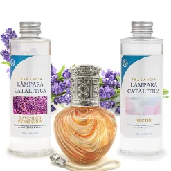 Pack économique Lampe Catalytique Orange Waves + Parfum Lavender Expression (500 ml) + Nettoyant Neutre (200 ml) + Mèche Rechange>Mamamanuela Clearance