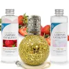 Pack économique Lampe Catalytique Mosaïque Doré + Parfum Wild Strawberry (500 ml) + Nettoyant Neutre (200 ml) + Mèche de Rechange>Mamamanuela Outlet