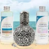 Pack économique Lampe Catalytique Mosaïque Noir + Parfum Mediterranean Light (500 ml) + Nettoyant Neutre (200 ml) + Mèche Rechange>Mamamanuela