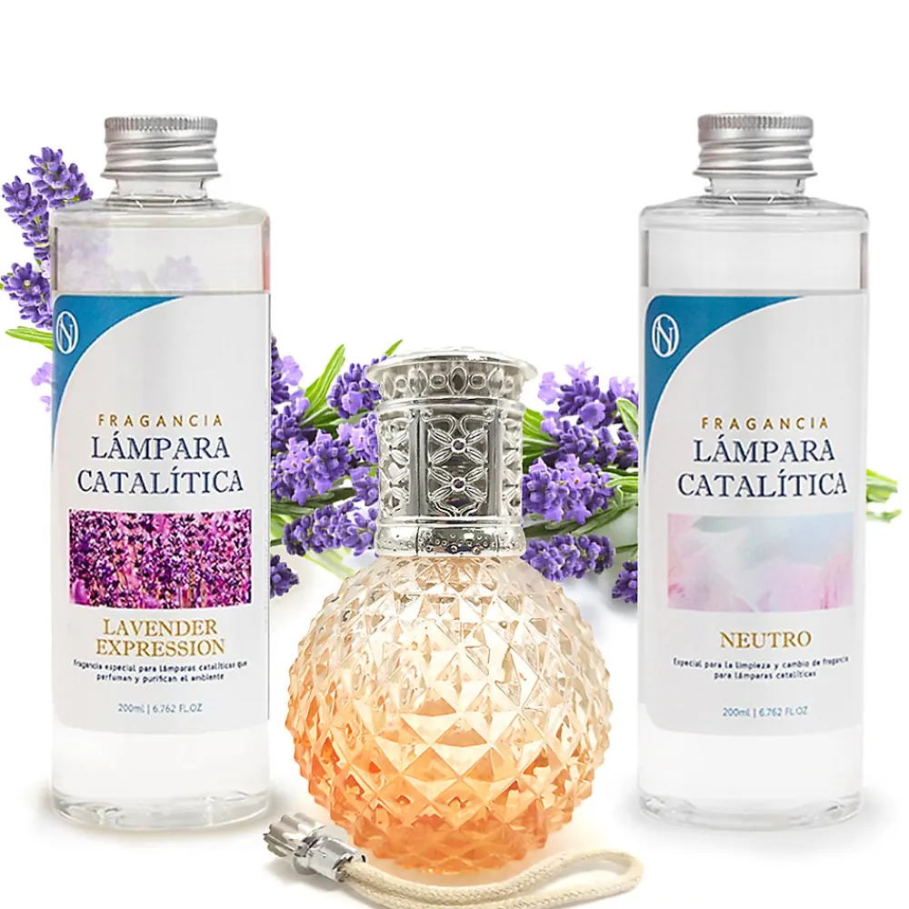 Pack économique Lampe Catalytique Orange Diamonds + Lavender Expression (500 ml) + Nettoyant Neutre (200 ml) + Mèche Rechange>Mamamanuela New