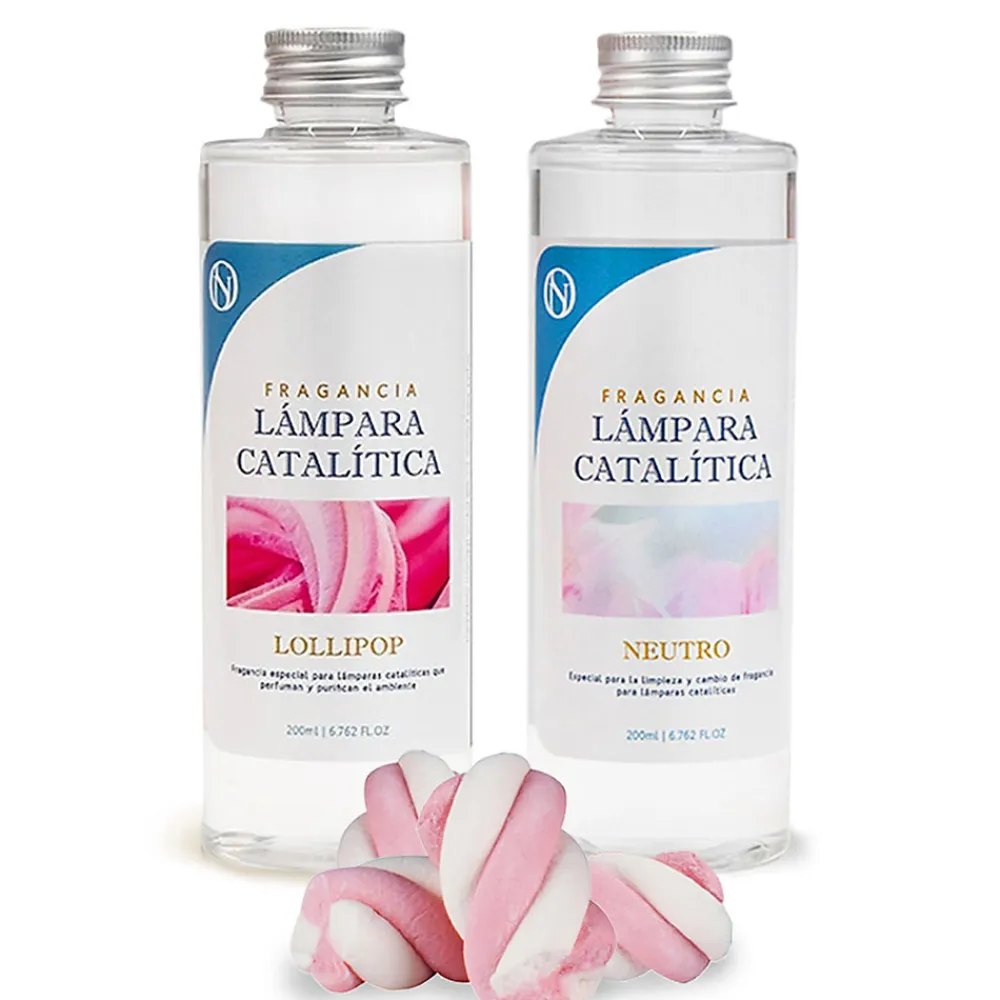 Pack économique Lampe Catalytique Orange Waves + Parfum Lollipop (500 ml) + Nettoyant Neutre (200 ml) + Mèche de Rechange>Mamamanuela Sale