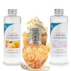 Pack économique Lampe Catalytique Drops Orange + Parfum Lemon Cake (500 ml) + Nettoyant Neutre (200 ml) + Mèche de Rechange>Mamamanuela Best