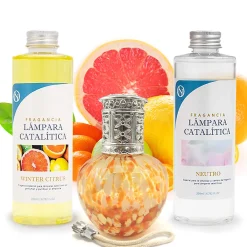 Pack économique Lampe Catalytique Drops Orange + Parfum Winter Citrus (500 ml) + Nettoyant Neutre (200 ml) + Mèche de Rechange>Mamamanuela Clearance