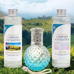 Pack économique Lampe Catalytique Blue Diamonds + Parfum Provence Breeze (200 ml) + Nettoyant Neutre (200 ml) + Mèche de Rechange>Mamamanuela Best
