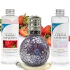 Mamamanuela Pack économique Lampe Catalytique Mosaïque de minuit + Wild Strawberry (200 ml) + Nettoyant Neutre (200 ml) + Mèche de Rechange* Désodorisant Et Parfum D'Ambiance