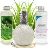 Mamamanuela Pack économique Lampe Catalytique Mosaïque Blanc + Parfum Citronnelle (500 ml) + Nettoyant Neutre (200 ml) + Mèche de Rechange* Désodorisant Et Parfum D'Ambiance