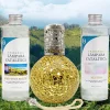 Pack économique Lampe Catalytique Mosaïque Doré + Parfum Provence Breeze (500 ml) + Nettoyant Neutre (200 ml) + Mèche de Rechange>Mamamanuela Online