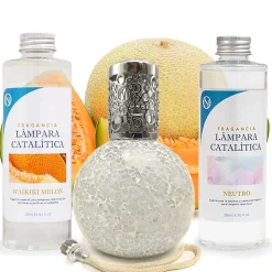 Pack économique Lampe Catalytique Mosaïque Blanc + Parfum Waikiki Melon (200 ml) + Nettoyant Neutre (200 ml) + Mèche de Rechange>Mamamanuela Clearance