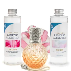 Pack économique Lampe Catalytique Orange Diamonds + Parfum Lollipop (500 ml) + Nettoyant Neutre (200 ml) + Mèche de Rechange>Mamamanuela Online