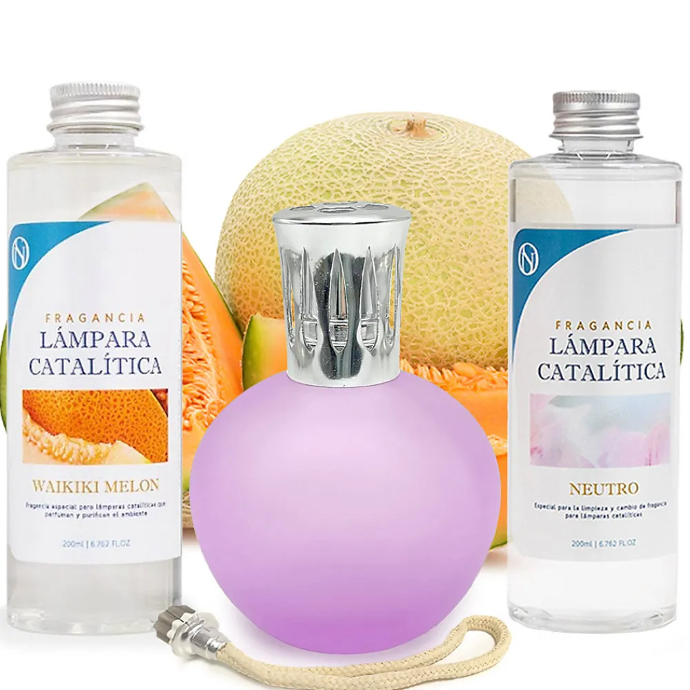 Pack économique Lampe Catalytique Fuchsia Mat + Parfum Waikiki Melon (200 ml) + Nettoyant Neutre (200 ml) + Mèche de Rechange>Mamamanuela Hot