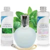 Pack économique Lampe Catalytique Bleu Gris Mat + Parfum Mountain Mint (500 ml) + Nettoyant Neutre (200 ml) + Mèche de Rechange>Mamamanuela Clearance