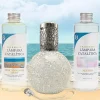 Pack économique Lampe Catalytique Mosaïque Blanc + Parfum Mediterranean Light (500ml) + Nettoyant Neutre (200ml) + Mèche Rechange>Mamamanuela Online