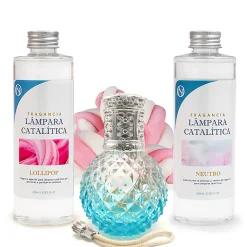 Pack économique Lampe Catalytique Blue Diamonds + Parfum Lollipop (200 ml) + Nettoyant Neutre (200 ml) + Mèche de Rechange>Mamamanuela Outlet
