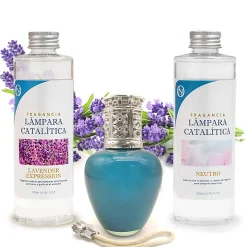 Pack économique Lampe Catalytique Aqua Marina + Parfum Lavender Expression (500 ml) + Nettoyant Neutre (200 ml) + Mèche Rechange>Mamamanuela Discount