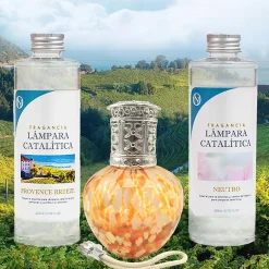 Pack économique Lampe Catalytique Drops Orange + Parfum Provence Breeze (200 ml) + Nettoyant Neutre (200 ml) + Mèche de Rechange>Mamamanuela New