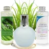 Pack économique Lampe Catalytique Bleu Gris Mat + Parfum Citronnelle (500 ml) + Nettoyant Neutre (200 ml) + Mèche de Rechange>Mamamanuela Sale