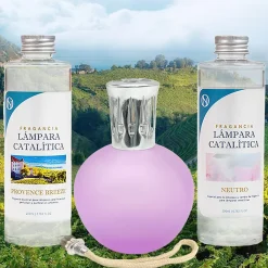 Pack économique Lampe Catalytique Fuchsia Mat + Parfum Provence Breeze (200 ml) + Nettoyant Neutre (200 ml) + Mèche de Rechange>Mamamanuela Hot