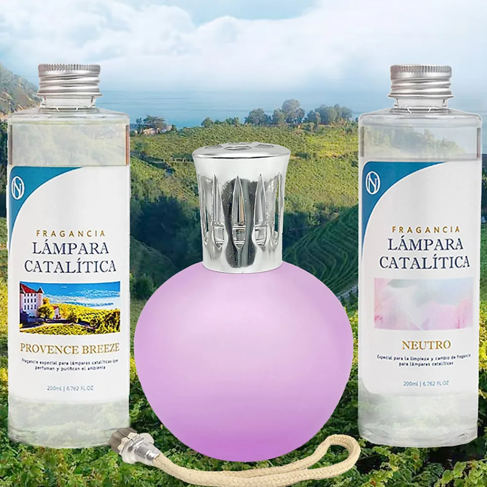 Pack économique Lampe Catalytique Fuchsia Mat + Parfum Provence Breeze (200 ml) + Nettoyant Neutre (200 ml) + Mèche de Rechange>Mamamanuela Hot