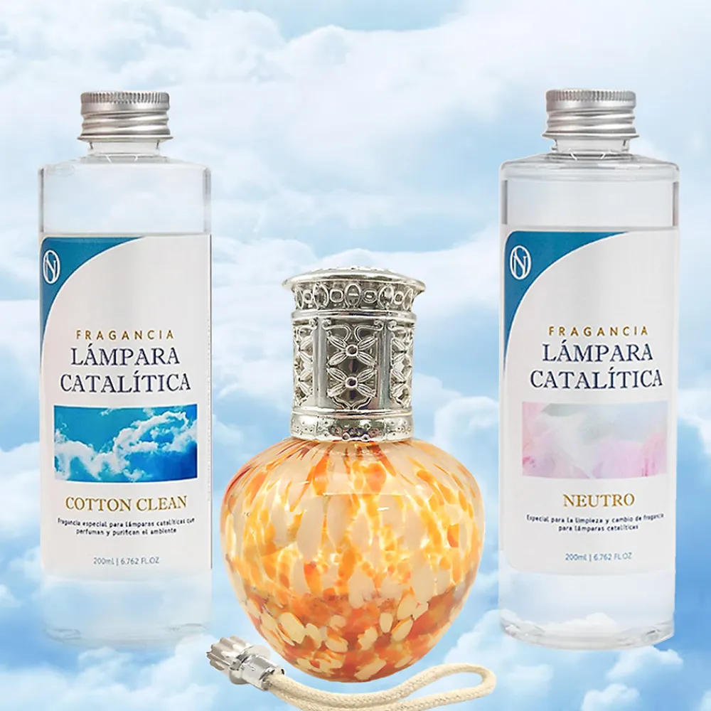 Pack économique Lampe Catalytique Drops Orange + Parfum Cotton Clean (500 ml) + Nettoyant Neutre (200 ml) + Mèche de Rechange>Mamamanuela Clearance