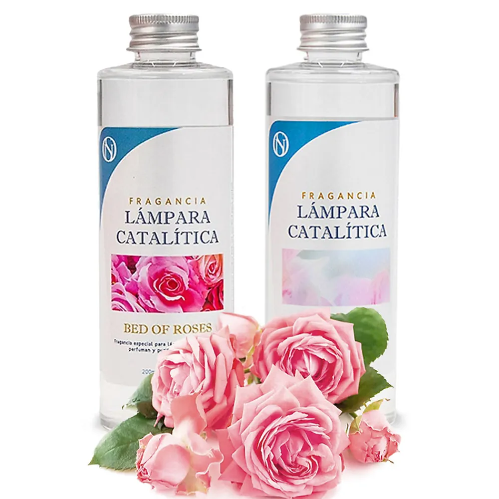 Pack économique Lampe Catalytique Fuchsia Mat + Parfum Bed of Roses (200 ml) + Nettoyant Neutre (200 ml) + Mèche de Rechange>Mamamanuela Sale