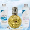 Pack économique Lampe Catalytique Mosaïque Doré + Parfum Cotton Clean (500 ml) + Nettoyant Neutre (200 ml) + Mèche de Rechange>Mamamanuela Discount