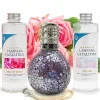 Pack économique Lampe Catalytique Mosaïque de minuit + Parfum Bed of Roses (500 ml) + Nettoyant Neutre (200 ml) + Mèche Rechange>Mamamanuela Best