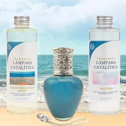 Pack économique Lampe Catalytique Aqua Marina + Parfum Mediterranean Light (500 ml) + Nettoyant Neutre (200 ml) + Mèche Rechange>Mamamanuela Hot