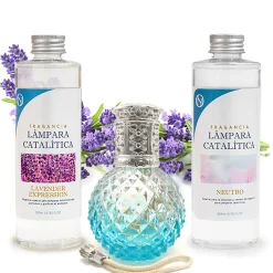 Pack économique Lampe Catalytique Blue Diamonds + Parfum Lavender Expression (200 ml) + Nettoyant Neutre (200 ml) + Mèche Rechange>Mamamanuela Outlet