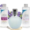 Pack économique Lampe Catalytique Bleu-Gris Mat + Parfum Lavender Expression (200ml) + Nettoyant Neutre (200ml) + Mèche Rechange>Mamamanuela Online