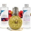 Pack économique Lampe Catalytique Mosaïque Doré + Parfum Summer Fruits (500 ml) + Nettoyant Neutre (200 ml) + Mèche Rechange>Mamamanuela Discount