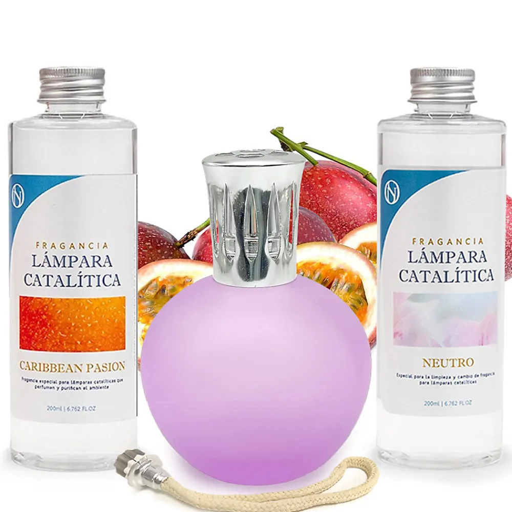 Pack économique Lampe Catalytique Fuchsia Mat + Parfum Caribbean Passion (200 ml) + Nettoyant Neutre (200 ml) + Mèche de Rechange>Mamamanuela Best