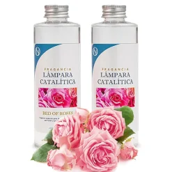 Pack économique 2x Parfum pour lampe catalytique 200 ml : Arôme Bed of Roses - Profitez plus longtemps de votre parfum préféré>Mamamanuela Hot
