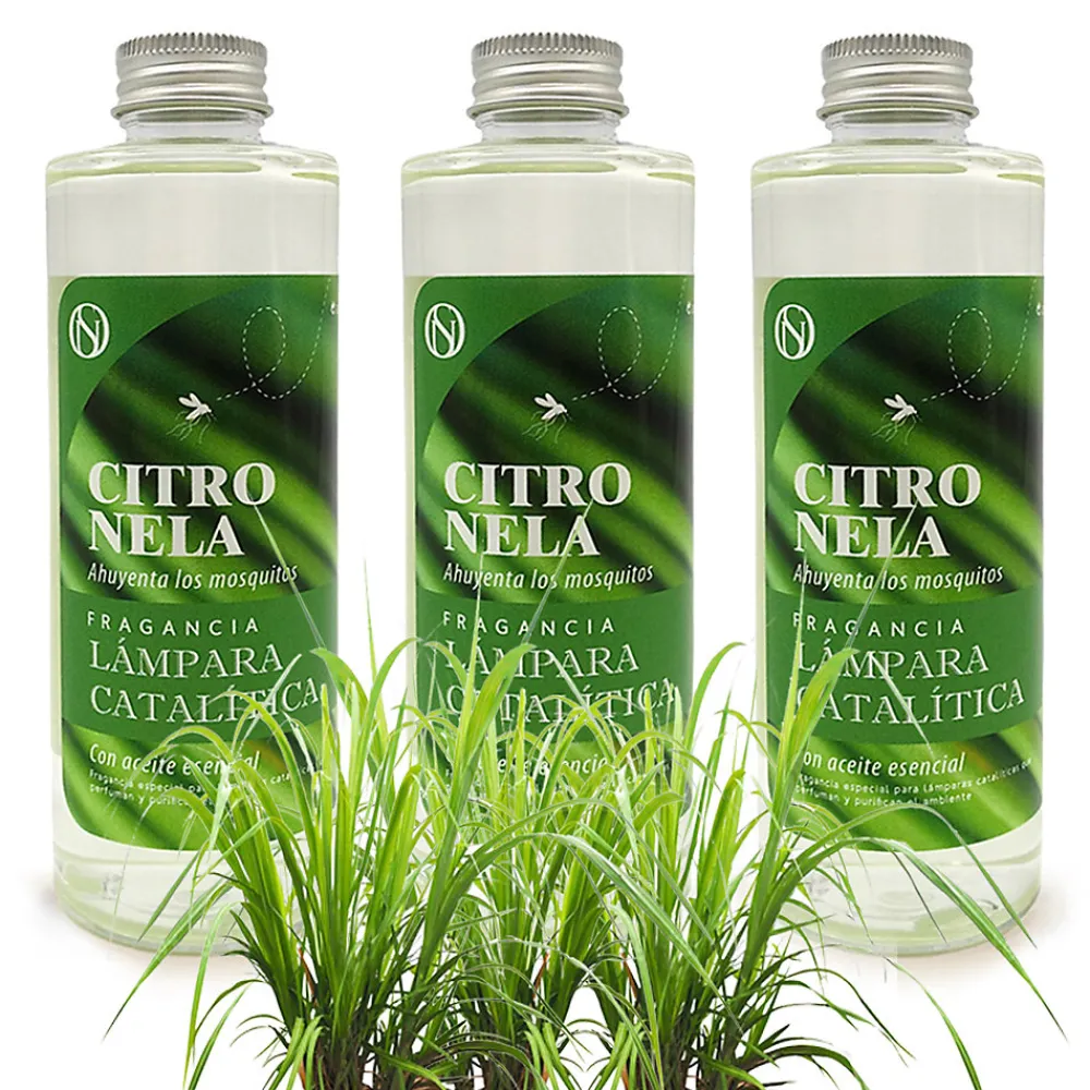 Pack économique 3x Parfum pour lampe catalytique 500 ml : Arôme Citronnelle - Profitez plus longtemps de votre parfum préféré>Mamamanuela New