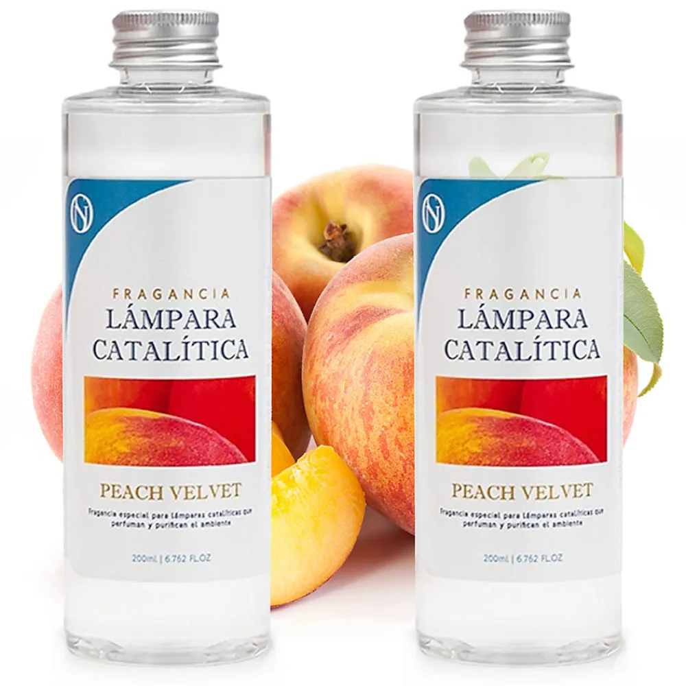Pack économique 2x Parfum pour lampe catalytique 200 ml : Arôme Peach Velvet - Profitez plus longtemps de votre parfum préféré>Mamamanuela Best