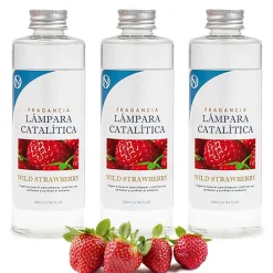 Pack économique 3x Parfum pour lampe catalytique 200 ml : Arôme Wild Strawberry - Profitez plus longtemps de votre parfum préféré>Mamamanuela Best