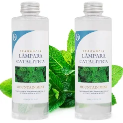 Mamamanuela Pack économique 2x Parfum pour lampe catalytique 200 ml : Arôme Mountain Mint - Profitez plus longtemps de votre parfum préféré* Désodorisant Et Parfum D'Ambiance