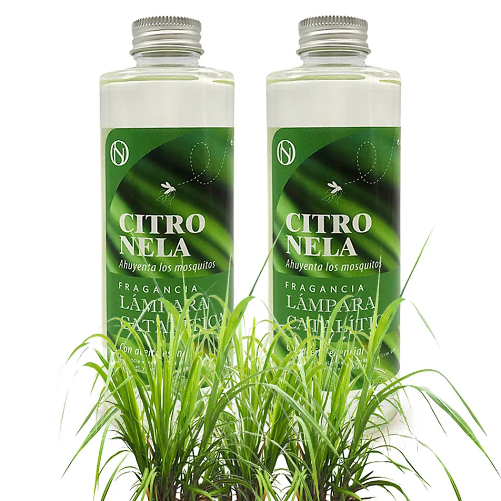 Pack économique 2x Parfum pour lampe catalytique 200 ml : Arôme Citronnelle - Profitez plus longtemps de votre parfum préféré>Mamamanuela Outlet