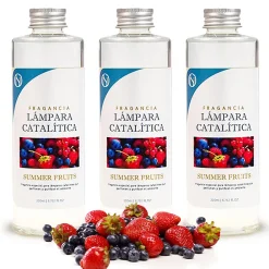 Mamamanuela Pack économique 3x Parfum pour lampe catalytique 200 ml : Arôme Summer Fruits - Profitez plus longtemps de votre parfum préféré* Désodorisant Et Parfum D'Ambiance