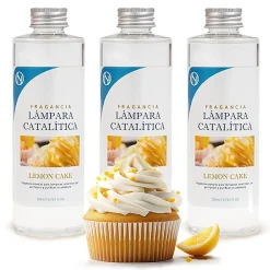 Mamamanuela Pack économique 3x Parfum pour lampe catalytique 500 ml : Arôme Lemon Cake - Profitez plus longtemps de votre parfum préféré* Désodorisant Et Parfum D'Ambiance
