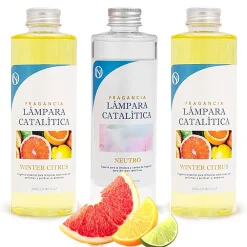 Pack économique 3x Parfums pour lampe catalytique 200 ml : 2 arôme Winter Citrus + nettoyant neutre>Mamamanuela