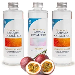 Mamamanuela Pack économique 3x Parfums pour lampe catalytique 200 ml : 2 Arômes Caribbean Passion + Nettoyant neutre* Désodorisant Et Parfum D'Ambiance