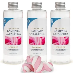 Mamamanuela Pack économique 3x Parfums pour lampe catalytique 200 ml : Arôme Lollipop - Profitez plus longtemps de votre parfum préféré* Désodorisant Et Parfum D'Ambiance