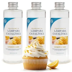 Pack économique 3x Parfums pour lampe catalytique 200 ml : Arôme Lemon Cake - Profitez plus longtemps de votre parfum préféré>Mamamanuela Hot