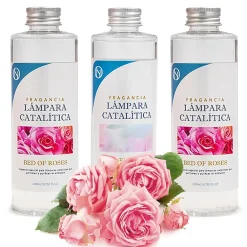 Mamamanuela Pack économique 3x Parfums pour lampe catalytique : Arôme Bed of Roses 500 ml + Nettoyant neutre 200 ml* Désodorisant Et Parfum D'Ambiance