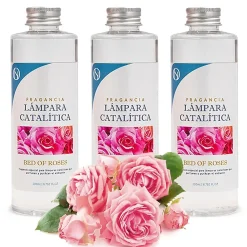 Mamamanuela Pack économique 3x Parfums pour lampe catalytique 200 ml : Arôme Bed of Roses - Profitez plus longtemps de votre parfum préféré* Désodorisant Et Parfum D'Ambiance