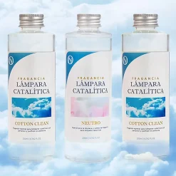 Mamamanuela Pack économique 3x Parfums pour lampe catalytique 200 ml : 2 Arômes Cotton Clean + Nettoyant neutre* Désodorisant Et Parfum D'Ambiance